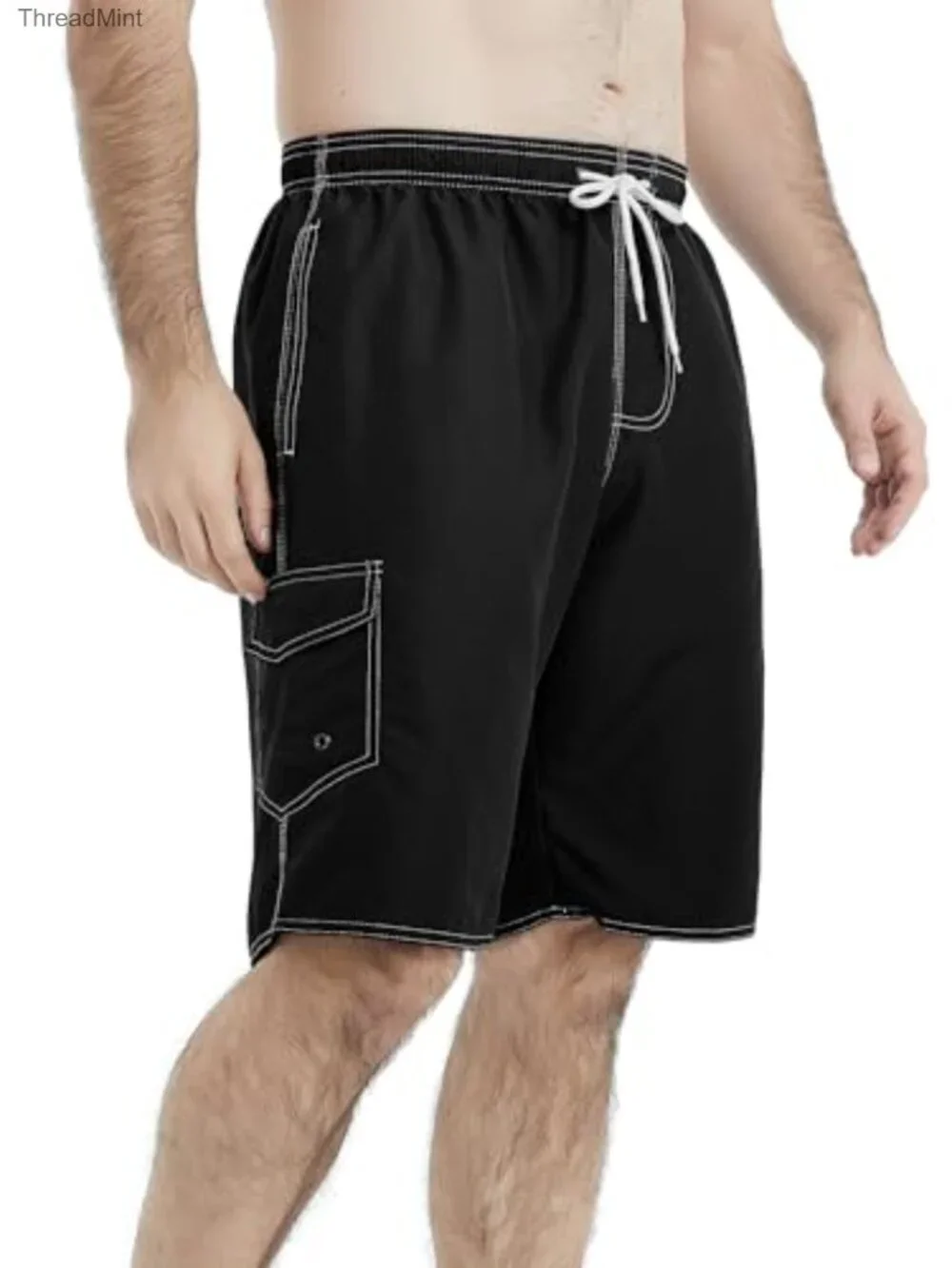 Men's Quick Dry Swim Trunks with Mesh Liner, UPF 50, Drawstring